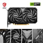 MSI GeForce RTX 4060 VENTUS 2X BLACK 8G OC Gaming Graphics Card - 8GB GDDR6X, PCI Express Gen 4, 128-bit, 3x DP v 1.4a, HDMI 2.1a (Supports 4K & 8K HDR)