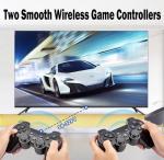 ScriMemo 2025 Upgraded Retro Game Stick Console - Video Game Console with 21,000+ Games, Enhanced Dual 2.4G Wireless Controllers, Plug and Play TV Nostalgia Stick, HDMI Output (black)
