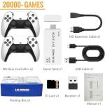 Upgraded Retro Games Console, Retro Game Stick Built-in 20,000+ Classic Games with Wireless Controller, Plug & Play for TV HDMI, Retro Game Console for Family and Adult (X1)