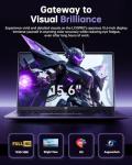 Tivique 15.6 Inch Gaming Laptop with Ryzen 7 5700U (Processor up to 4.3GHz) 8C/16T - 16GB RAM DDR4*2 + 1TB M.2 SSD, 1080 HD Display, HDMI, BT5.2, USB3.2,Type-C, Dual Speakers, 65W Fast Adapter, WiFi 6
