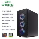 GTR Gaming PC – AMD Ryzen 5 5500, GeForce RTX 3050 6GB, 16GB DDR4 RAM, 1TB NVMe SSD, 650W PSU, Windows 11 Gaming Desktop Computer, Wi-Fi, ARGB Case, High Performance Prebuilt Gaming PC.