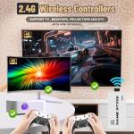 Vutlace Wireless Retro Game Console, Gaming Stick 4k HDMI Output Built-in 40,000+ Games 23 Emulators, 2.4GHz Wireless Controllers, Plug & Play Video Games for TV (Pure White)