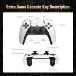 Vutlace Wireless Retro Game Console, Gaming Stick 4k HDMI Output Built-in 40,000+ Games 23 Emulators, 2.4GHz Wireless Controllers, Plug & Play Video Games for TV (Pure White)