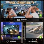 Vutlace Wireless Retro Game Console, Gaming Stick 4k HDMI Output Built-in 40,000+ Games 23 Emulators, 2.4GHz Wireless Controllers, Plug & Play Video Games for TV (Pure White)