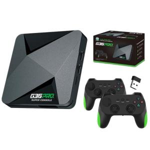 G36 Pro Game Box Game Stick,Built-in 100000 Games,50 Emulators,4k HDMI Retro Video Game Console with 2.4g Wireless Controllers,Portable Plug and Play Gaming Console,Gift for Men,Husband (256G)
