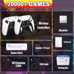 ASTEKID Wireless Retro Game Console - Game Stick Built-in 20,400+ Classic Video Games, Plug & Play for TV HDMI output, Multiple Classic Emulator, Dual 2.4G Wireless Controller