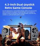 TAQY 4.3 inch Dual Joystick Retro Game Console with 2000 Built-in Games, Multiple Simulators, MP4/TV OUT, Portable, Nostalgic Gifts