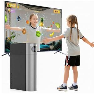 GREENTREEN Educational Motion Gaming Console for Kids: Plug & Play TV Video Game - Interactive Learning System for Coordination & Fitness - Gift for Boys Girls Ages 6+ (Black)