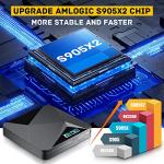 Kinhank Super Console X2 pro Retro Game Console with 100000+GamesVideo Game Console EmuELEC 4.5/Android 9.0 in 1, with 2 Gamepad Inside,2.4G+5G and BT 5.0