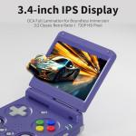RG34XXSP Retro Handheld Game Console Linux System RG 34XXSP Retro Gaming Console 3.4 "IPS Screen with Linux System 3300mAh Battery with WiFi/Bluetooth 64GB (RG34XXSP-Indigo-uk-new)