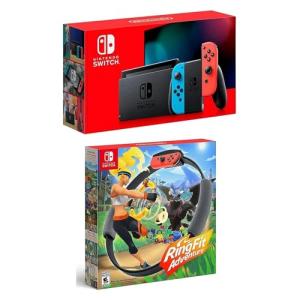 Nintendo 32GB Nintendo Switch with Neon Blue & Neon Red Joy-Con Controllers - with Nintendo Ring Fit Adventure for Nintendo Switch