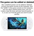 JXD 4.3 inch Handheld Game Console for Multiple Simulators X6 Retro Video Game Console Mp3/4/Ebook TV Out Mini Hand Portable Game Player Device Holiday/Christmas Gifts(White)