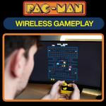 Fizz Creations PAC-MAN Plug & Play Arcade Game Console with Wireless Controller & TV Stick | Classic Retro PAC-MAN Game for TV, Family Gaming, Nostalgia Gift.
