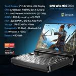 GPD WIN Mini 2024 handheld gaming PC, AMD Ryzen 7 8840U, 8C/16T up to 5.1GHz, Radeon 780M GPU, 32GB LPDDR5 RAM, 2TB NVMe SSD, 7” 1080p 120Hz touchscreen, Wi-Fi 6