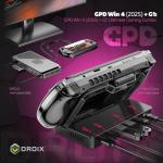 GPD WIN 4 2025 handheld gaming PC with AMD Ryzen 7 8840U, 8C/16T, 5.1GHz, Radeon 780M, 32GB LPDDR5X RAM, 2TB SSD, 6" 1080P display, OcuLink slide up backlit keyboard, portable gaming console