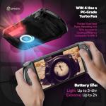 GPD WIN 4 2025 handheld gaming PC with AMD Ryzen 7 8840U, 8C/16T, 5.1GHz, Radeon 780M, 32GB LPDDR5X RAM, 2TB SSD, 6" 1080P display, OcuLink slide up backlit keyboard, portable gaming console