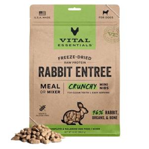 Vital Essentials Rabbit Mini Nibs Dog Food 14 oz