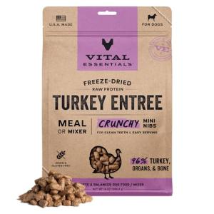 Vital Essentials Turkey Mini Nibs Dog Food 14 oz