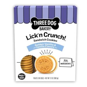 Three Dog Bakery Lick'n Crunch Vanilla Dog Cookies