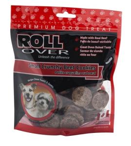 Rollover Crunchy Beef Dog Cookies - 250g