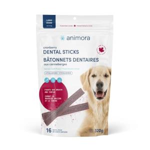 Animora Cranberry Dental Sticks for Large Dogs
