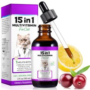15-in-1 Liquid Cat Multivitamins for Overall Health