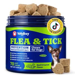 YoYoBay Natural Flea & Tick Chews for Dogs