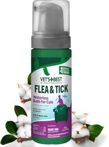 Vet's Best Waterless Flea & Tick Shampoo for Cats