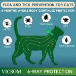 VICSOM 6-Month Flea & Tick Treatment for Cats