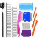 10-Pack Stainless Steel Flea Combs for Pets