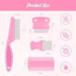 6-Pack Flea Comb Set for Dogs and Cats