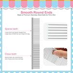 10-Pack Stainless Steel Flea Combs for Pets