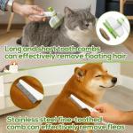 XANGNIER Self-Cleaning Rotatable Flea Comb Set