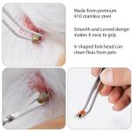 Silver 2-in-1 Tick Removal Tool for Pets