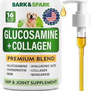 BARK&SPARK Liquid Glucosamine Joint Supplement for Dogs