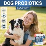 SnazFirst Dog Probiotics Chews for Digestive Health