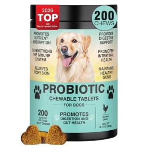 Dog Probiotics Chewable Tablets for Digestive Health