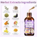 Natural Dog Allergy Relief Drops with Omega-3