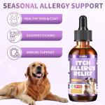 Natural Dog Allergy Relief Drops with Omega-3