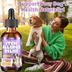 Natural Dog Allergy Relief Drops with Omega-3