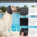 Dog Ear Muffs for Noise and Bathing (Large)