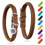 Ultra Soft Rolled Leather Dog Collar for Puppies