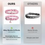 Dillybud Adjustable Leather Cat Collars with Bell