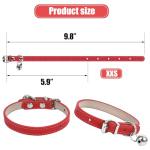 Teacup Dog Collar - Red, 3/8 inch Width