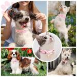 Cute Pink Rhinestone Heart Dog Collar for Small Pets