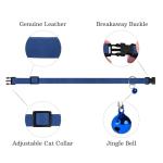 Adjustable Breakaway Leather Cat Collar with Bell