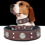 Heavy Duty Leather Dog Collar for Large Dogs