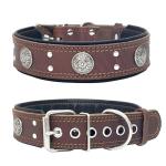 Heavy Duty Leather Dog Collar for Large Dogs
