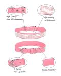 Pink Adjustable Rhinestone Dog Collar for Small Dogs