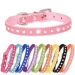Pimaodog Bling Rhinestone Collar for Small Pets